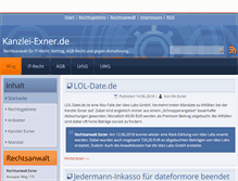 Tablet Screenshot of kanzlei-exner.de